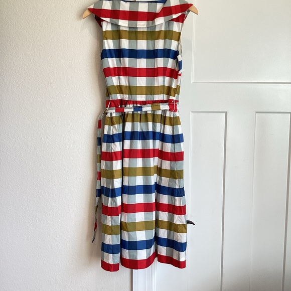❌Sold -Like-New! Maeve Anthropologie Cricket Club Gingham Belted Dress - Picture 14 of 16